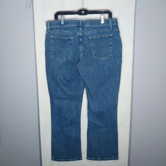 New Lee Riders Women's Bootcut Jeans Sz 14P Denim Blue Mid Rise Stonewashed - Picture 4 of 9